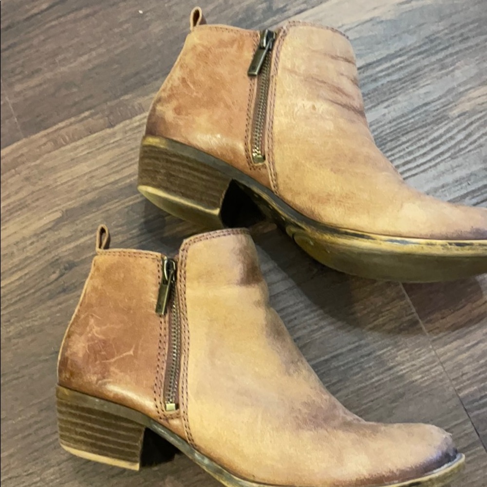Brown Lucky Brand Basel Booties